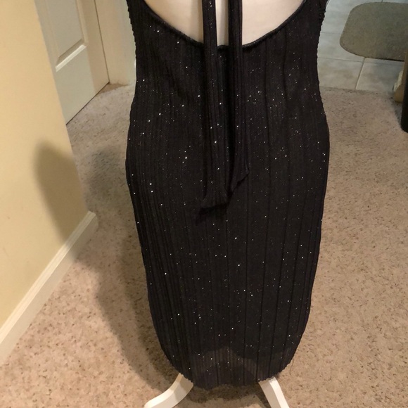 Black Shimmering Cocktail Dress - Picture 4 of 8